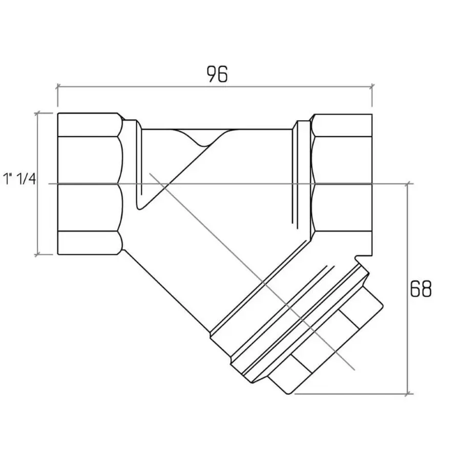 Фільтр косий Rastelli 1" 1/4 Арт. 412 Фільтр косий Rastelli 1" 1/4 Арт. 412