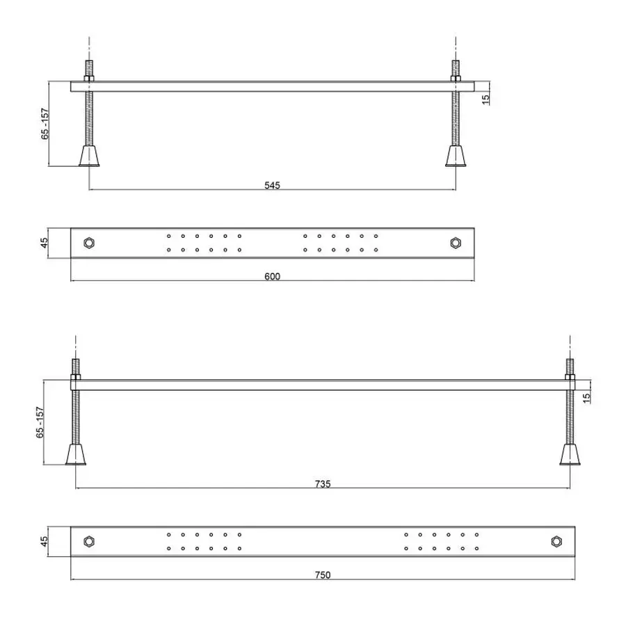 Ніжки для асиметричної ванни Lidz Nozki A Ніжки для асиметричної ванни Lidz Nozki A