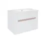 Комплект Qtap Virgo 800х580х437 White/Whitish oak тумба підвісна + раковина урізна QT1872TPА8013080CW