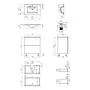 Комплект Qtap Tern 700х725х437 Matt black тумба підлогова + раковина урізна QT1771TNL7023070CMB
