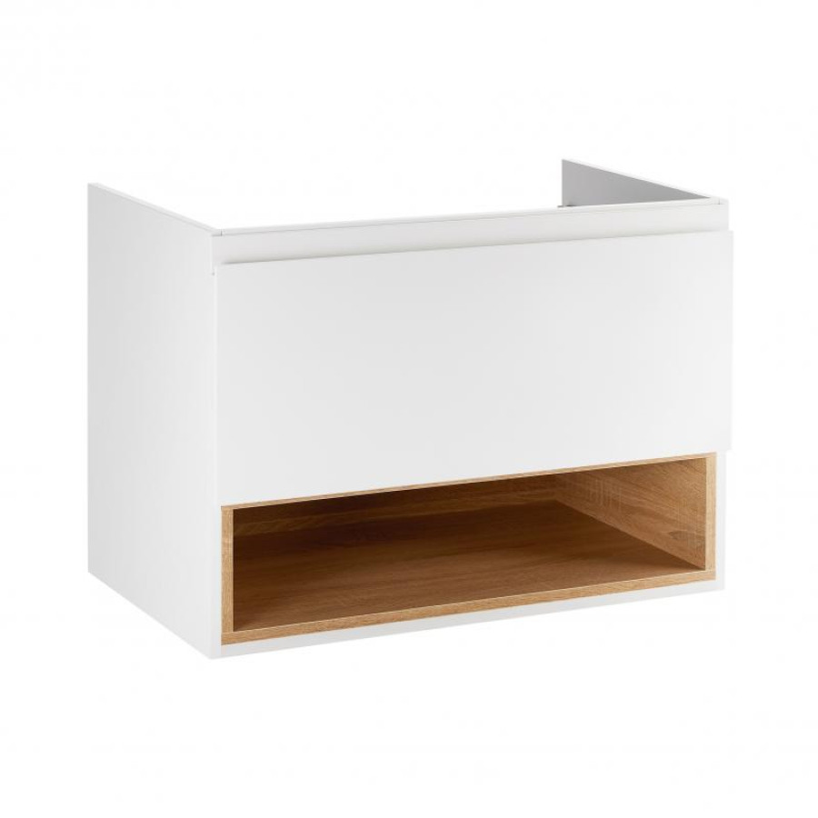 Тумба підвісна Qtap Robin 800х580х437 White/Whitish oak QT1374TPВ8001WWO