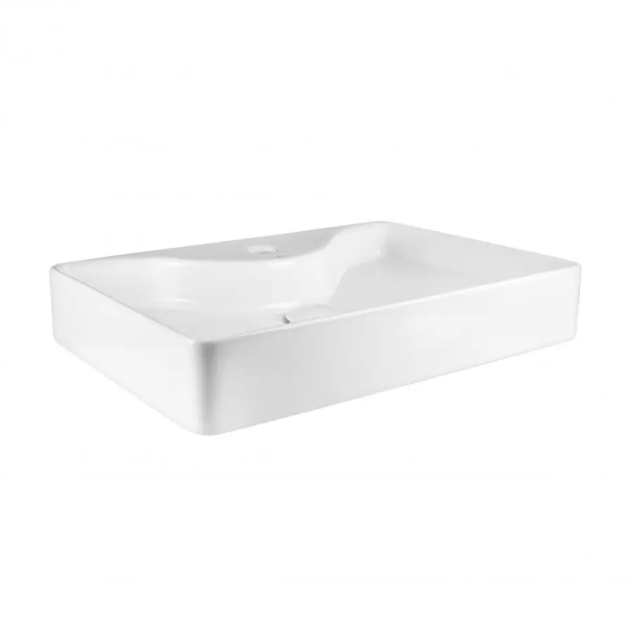 Раковина-чаша Qtap Crow 515х370х120 White з донним клапаном QT0511A064W