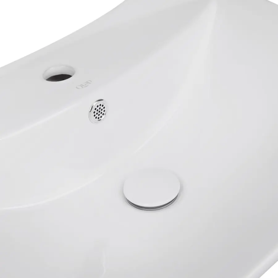 Раковина подвесная моноблок Qtap Presto 600х450х405mm White з донним клапаном QT2411G822W