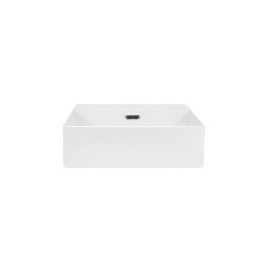 Раковина Qtap Nando C 405х405х125 White з донним клапаном QT12117040CW