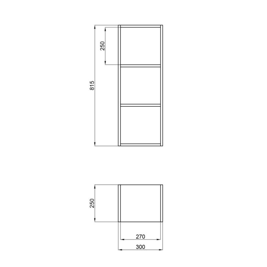 Стелаж підвісний Qtap Taurus 250х814х300 Whitish oak QT24762SP814WO