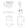 Комплект Qtap Scorpio 605х825х460 Graphite тумба підлогова + раковина урізна QT1471TNВ6023060CG