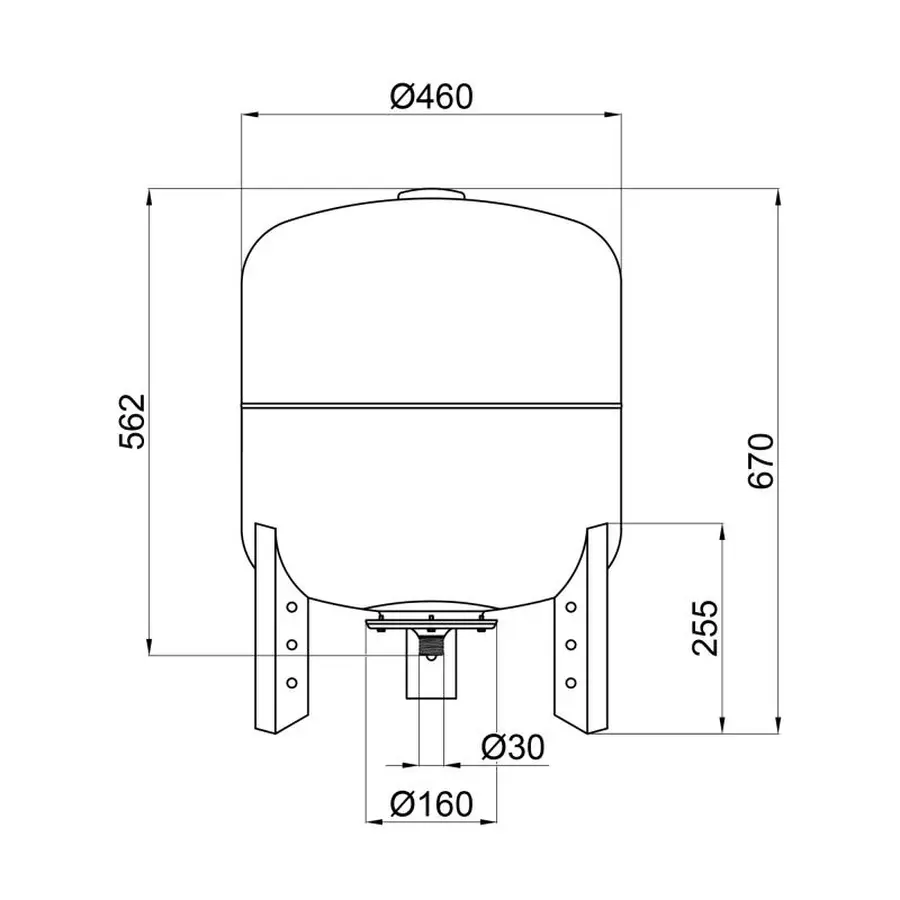 Гідроакумулятор вертикальний Thermo Alliance 80 л емальована сталь