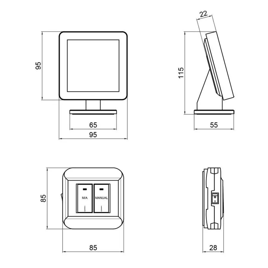 Тижневий програмований термостат Thermo Alliance ТА-2501RFWiFi радіокерований сенсорний з WiFi