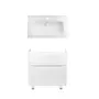 Комплект Qtap тумба підлогова Scorpio 800х825х460 мм White + раковина урізна Albatross 01 QT71SC43960