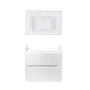 Комплект Qtap тумба підвісна Scorpio 700х585х460 мм White + раковина урізна Albatross E QT71SC43970
