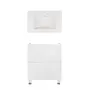 Комплект Qtap тумба підлогова Tern 700х725х437 мм White + раковина урізна Albatross New QT71TE44091
