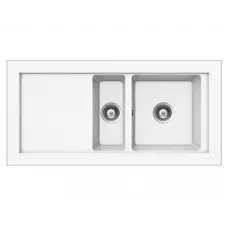 Кухонная гранитная мойка Teka AURA 60B TG 40143068 белый + стеклянная доска (88401) Кухонная гранитная мойка Teka AURA 60B TG 40143068 белый + стеклянная доска (88401)