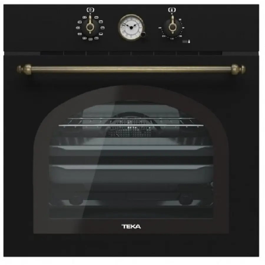 Духовой шкаф Teka HRB 6300 AT (WISH, Rustica), черный, ручки латунь 111010010