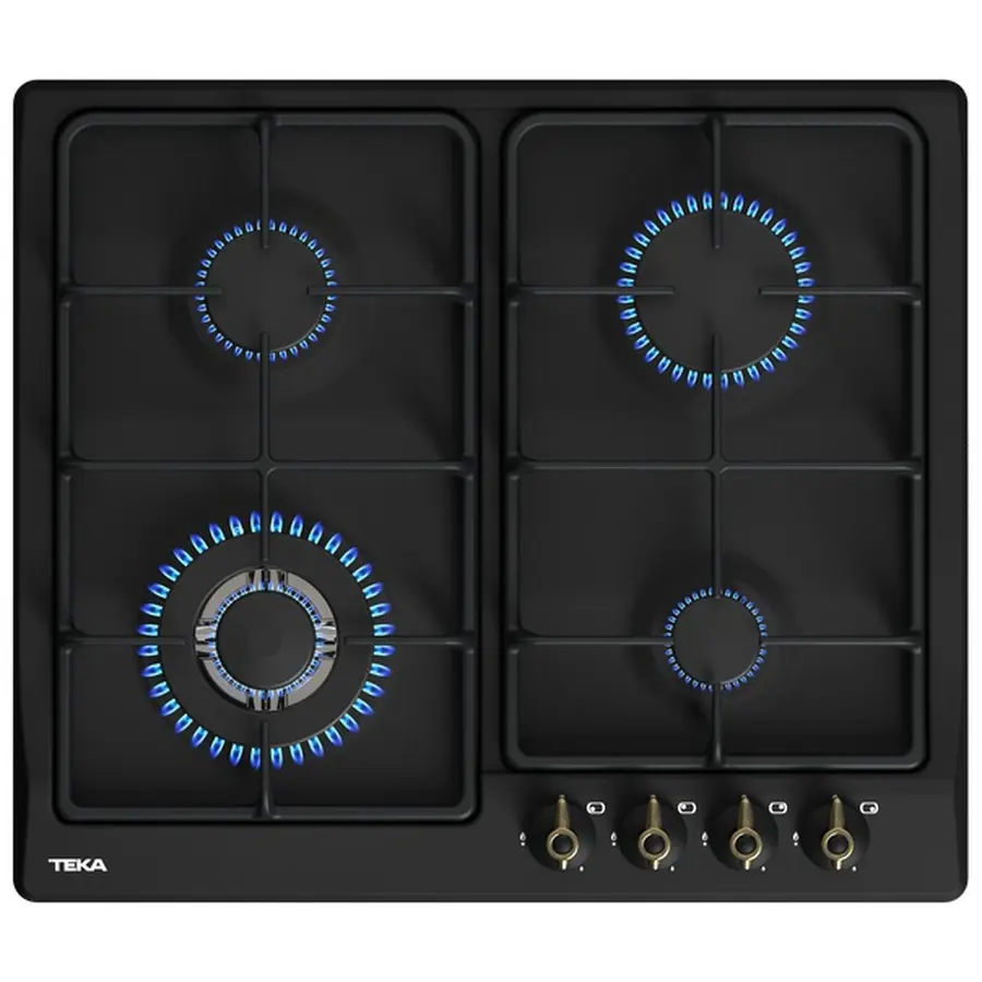 Газовая варочная поверхность Teka EH 60 4G AI AL TR (Rustica), черный, ручки латунь 40225048 черный