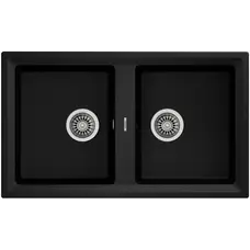 Кухонная гранитная мойка Teka STONE 90 B-TG 2B 115260003 черный металлик Кухонная гранитная мойка Teka STONE 90 B-TG 2B 115260003 черный металлик