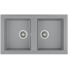 Кухонная гранитная мойка Teka STONE 90 B-TG 2B серый металлик 115260000 (115260007)