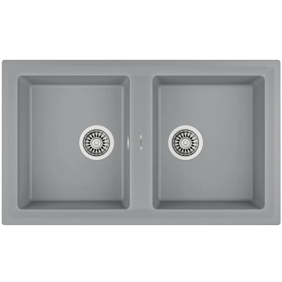 Кухонная гранитная мойка Teka STONE 90 B-TG 2B серый металлик 115260000 (115260007)