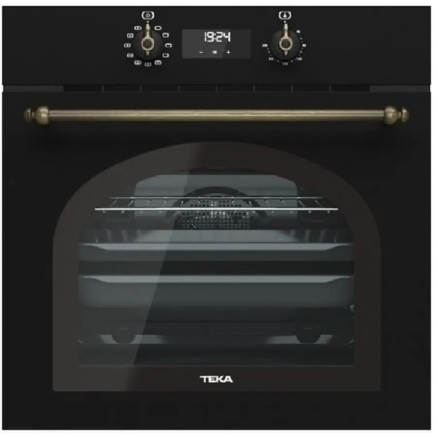 Духовой шкаф Teka HRB 6400 AT (WISH, Rustica), черный, ручки латунь 111010014