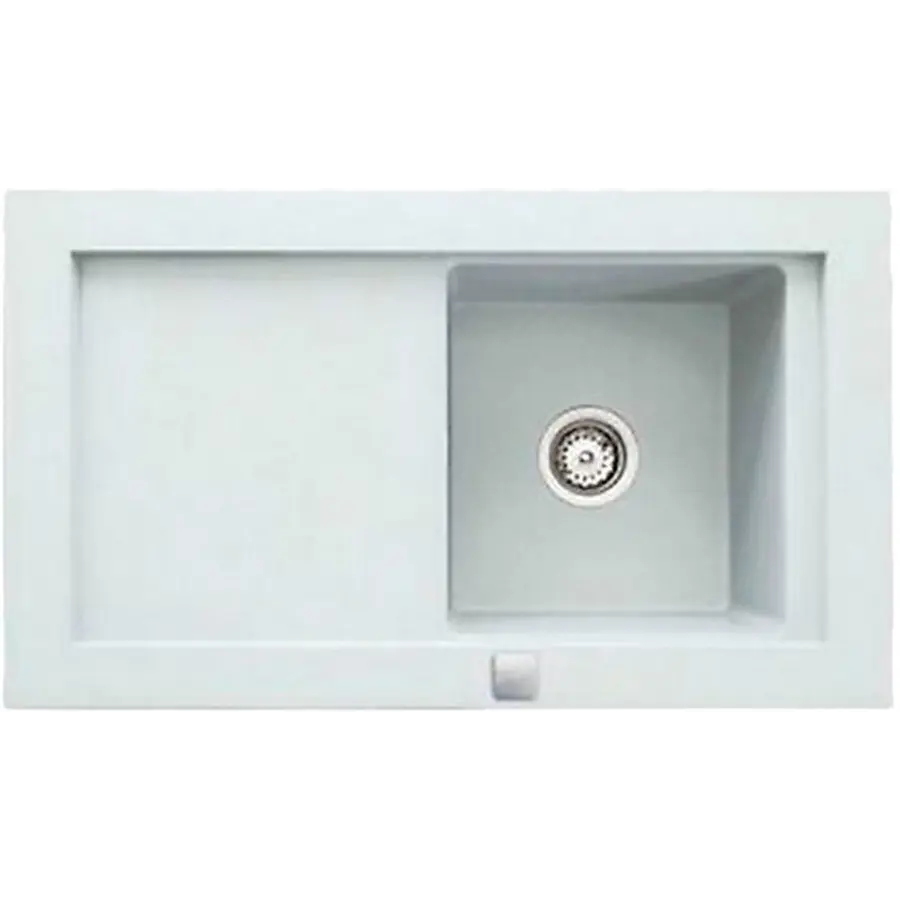 Кухонная гранитная мойка Teka AURA 45B TG 40143058 белый + стеклянная доска (88401)