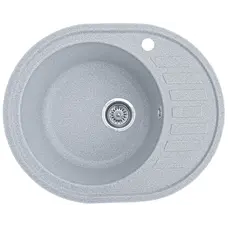 Гранітна кухонна мийка EcoLine 23R 610x500мм Сірий