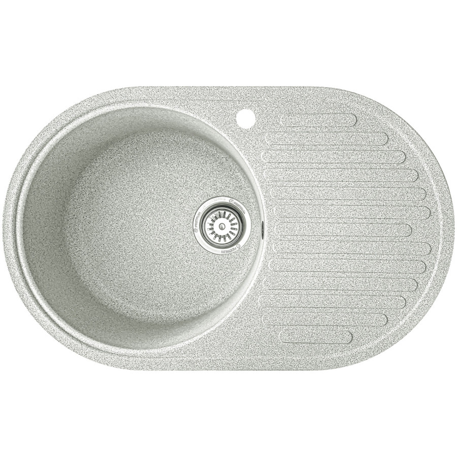 Гранітна кухонна мийка EcoLine 42R 730х460мм Сірий