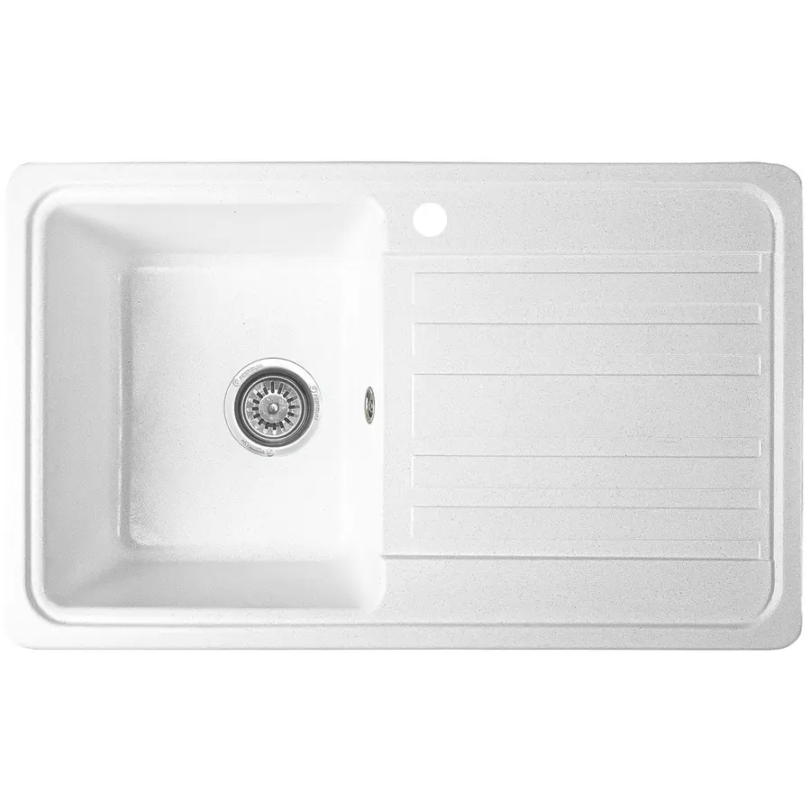 Гранітна кухонна мийка Valetti 17D 760x460мм Білий