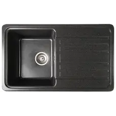 Гранітна кухонна мийка Valetti Europe модель №17 чорна 76*46