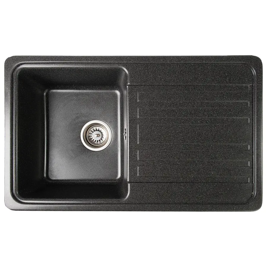 Гранітна кухонна мийка Valetti Europe модель №17 чорна 76*46