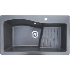 Гранітна кухонна мийка Valetti Europe модель №22 чорна 86*50