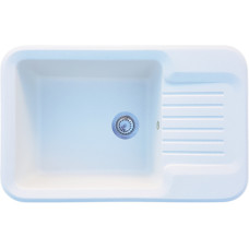Гранітна кухонна мийка Valetti Europe модель №55 біла 81*51