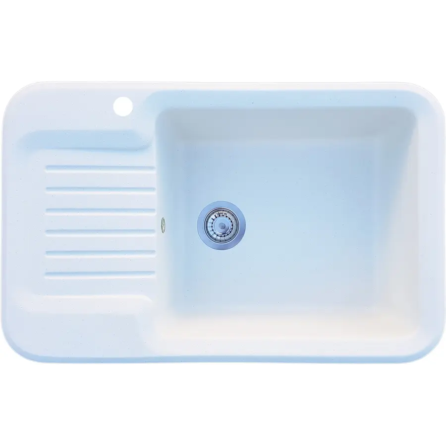 Гранитная кухонная мойка Valetti Europe модель №55 белая 81 * 51