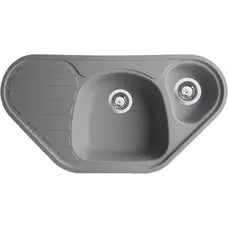 Гранітна кутова мийка Valetti Europe модель №20 сіра 95*50