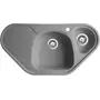 Гранитная угловая мойка Valetti Europe модель №20 серая 95 * 50