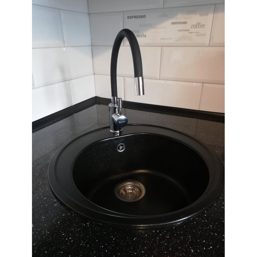 Гранітна кухонна мийка Valetti Europe модель №5 чорна 510