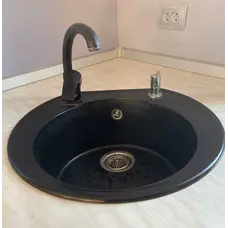 Кухонная гранитная мойка Valetti Europe модель №31 черная 53 * 49