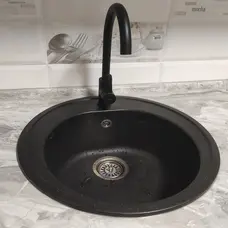 Гранітна кухонна мийка Valetti Europe модель №5 чорна 510