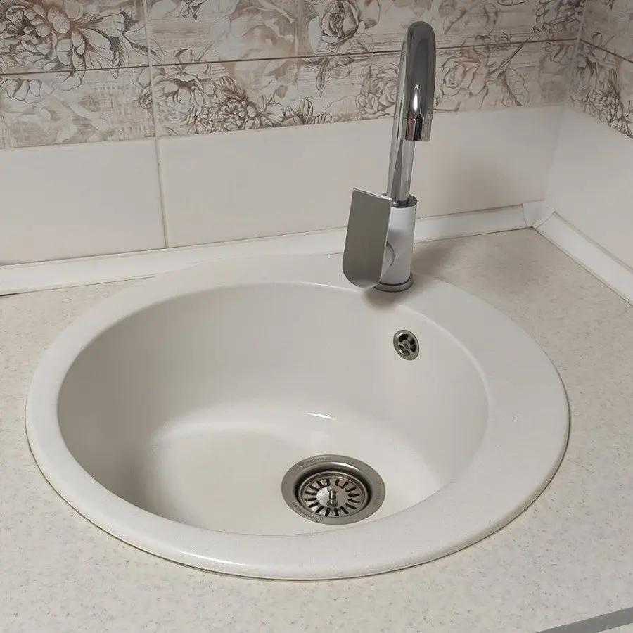 Гранитная кухонная мойка Valetti Europe модель №7 500 белая