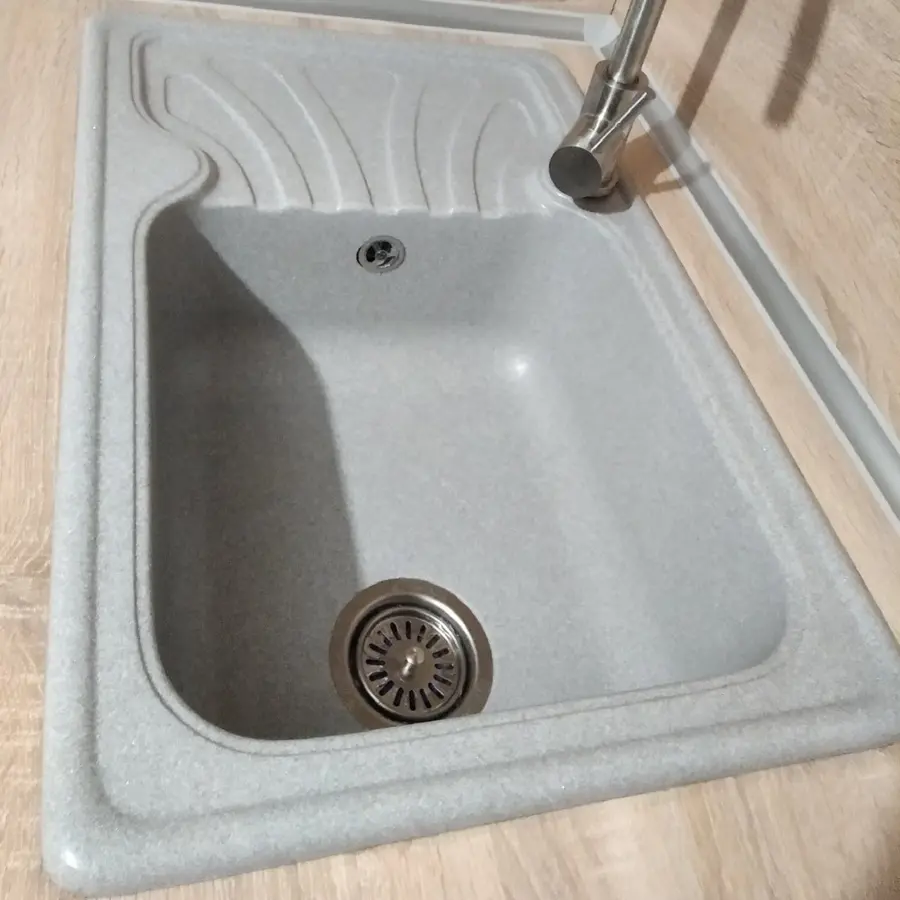 Гранітна кухонна мийка Valetti Europe модель №10 сіра 65*44
