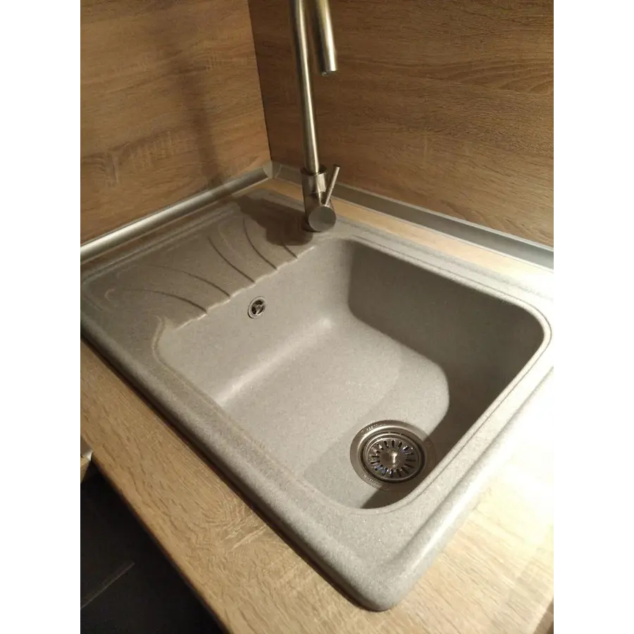 Гранітна кухонна мийка Valetti Europe модель №10 сіра 65*44