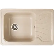 Гранітна мийка для кухні Valetti EcoLine модель №10 бежева 64*44