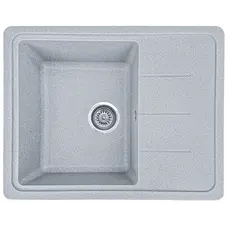 Гранітна кухонна мийка EcoLine 28N 620x500мм Сірий