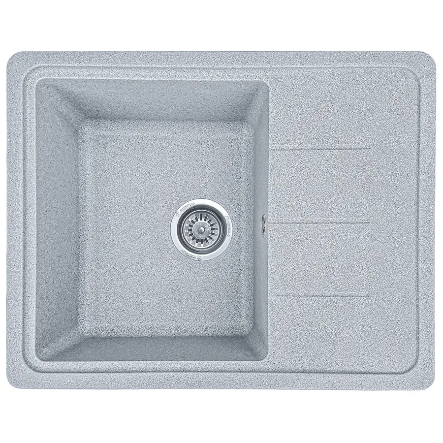 Гранітна кухонна мийка EcoLine 28N 620x500мм Сірий