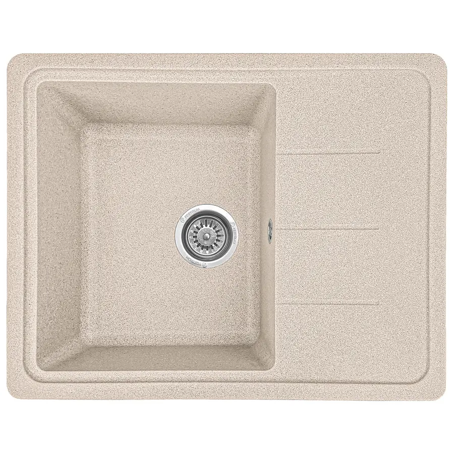 Гранітна кухонна мийка EcoLine 28N 620x500мм Сірий