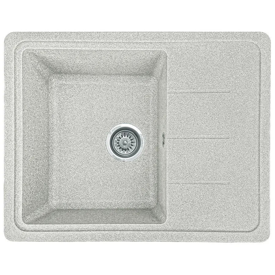 Гранітна кухонна мийка EcoLine 28N 620x500мм Сірий
