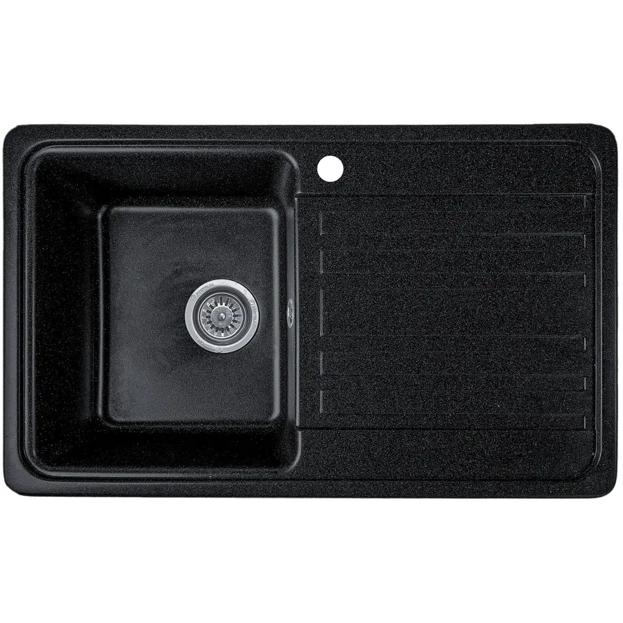 Гранітна кухонна мийка Valetti 17N 760x460мм Чорний