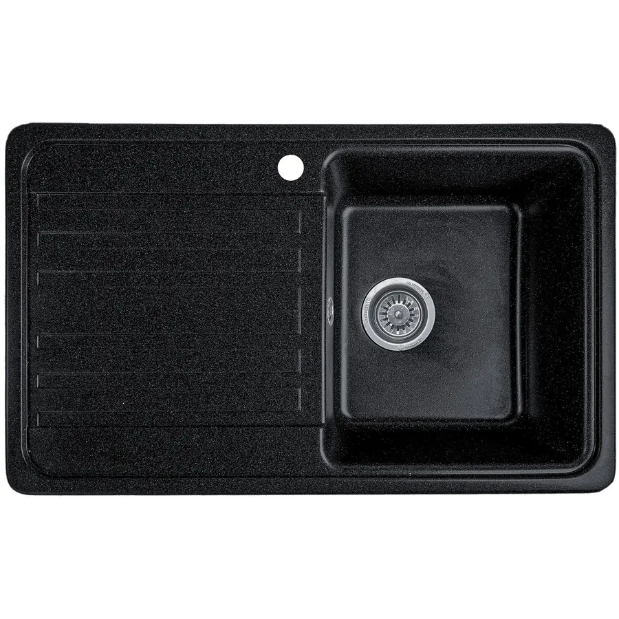 Гранітна кухонна мийка Valetti 17L 760x460мм Чорний