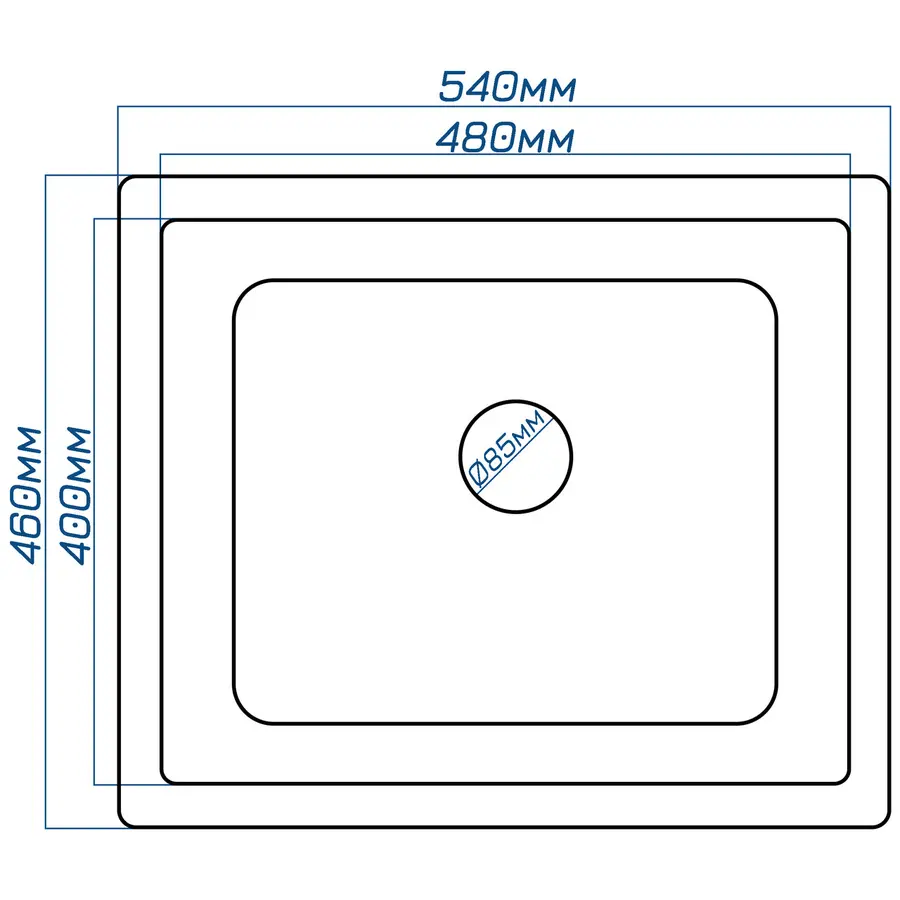 Гранитная кухонная мойка Valetti Europe модель №53 белая 54 * 46