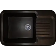 Гранітна кухонна мийка Valetti Europe модель №55 чорна 81*51