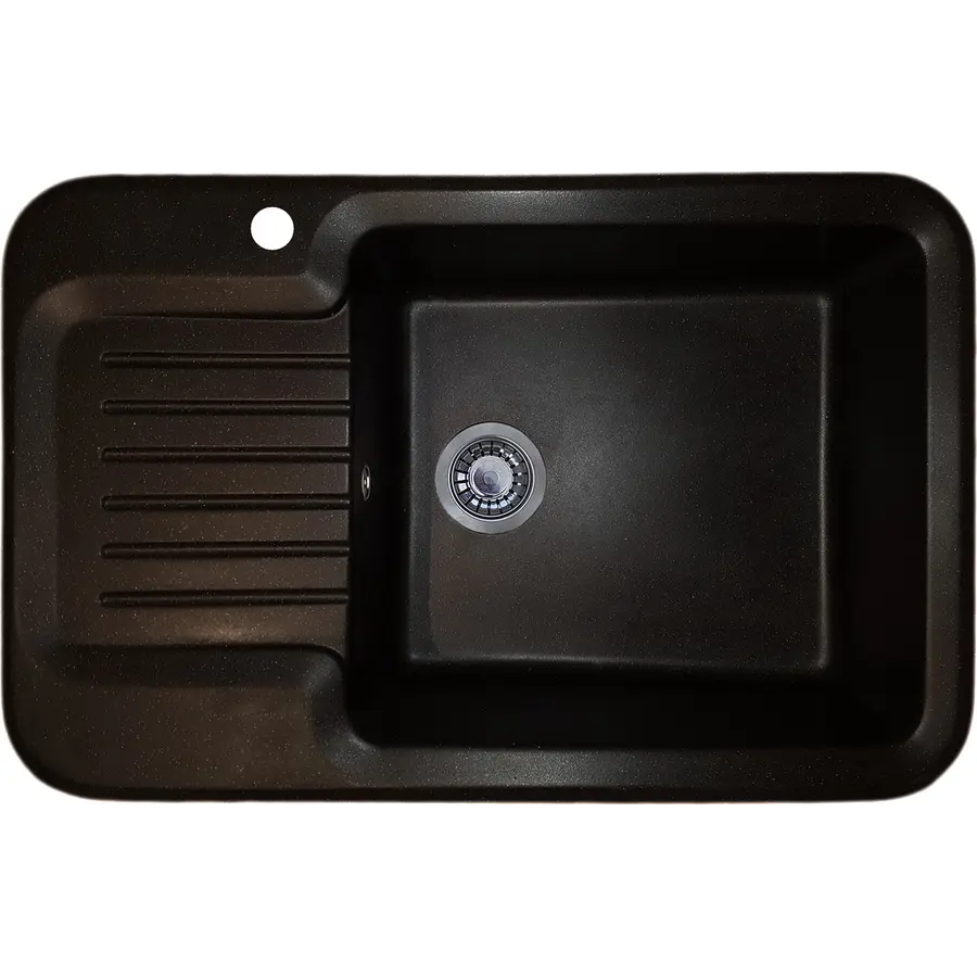 Гранітна кухонна мийка Valetti Europe модель №55 чорна 81*51