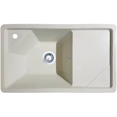 Гранітна кухонна мийка Valetti Europe модель №58 біла 78*46